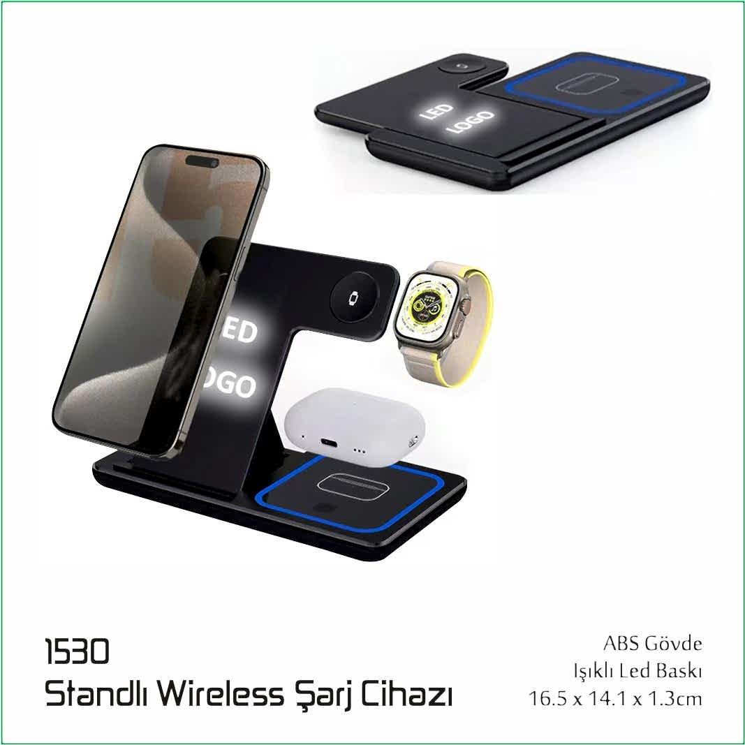 1530 Standlı Wireless Şarj Cihazı