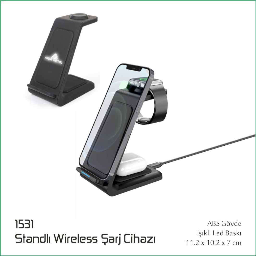 1531 Standlı Wireless Şarj Cihazı