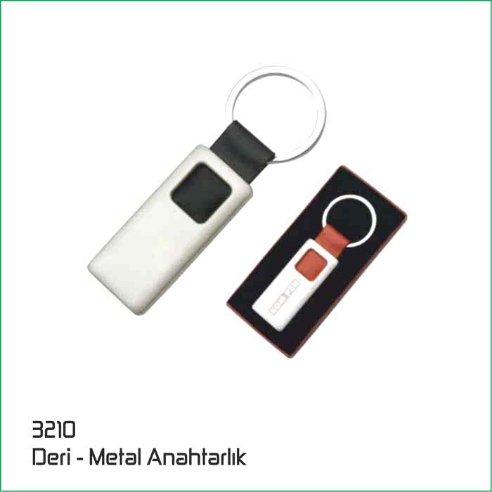 3210 Deri - Metal Anahtarlık
