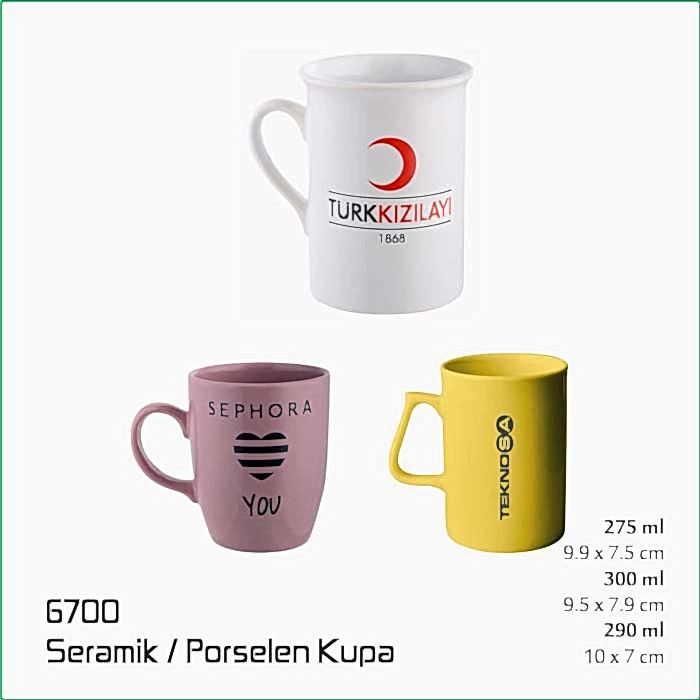 6700 Seramik / Porselen Kupa