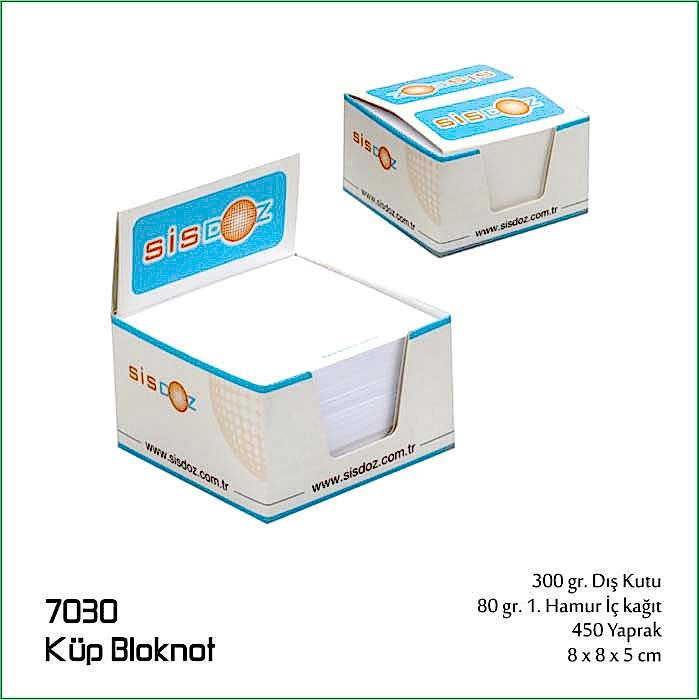 7030 Küp Bloknot