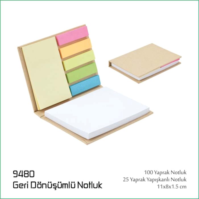 9480 Geri Dönüşümlü Notluk