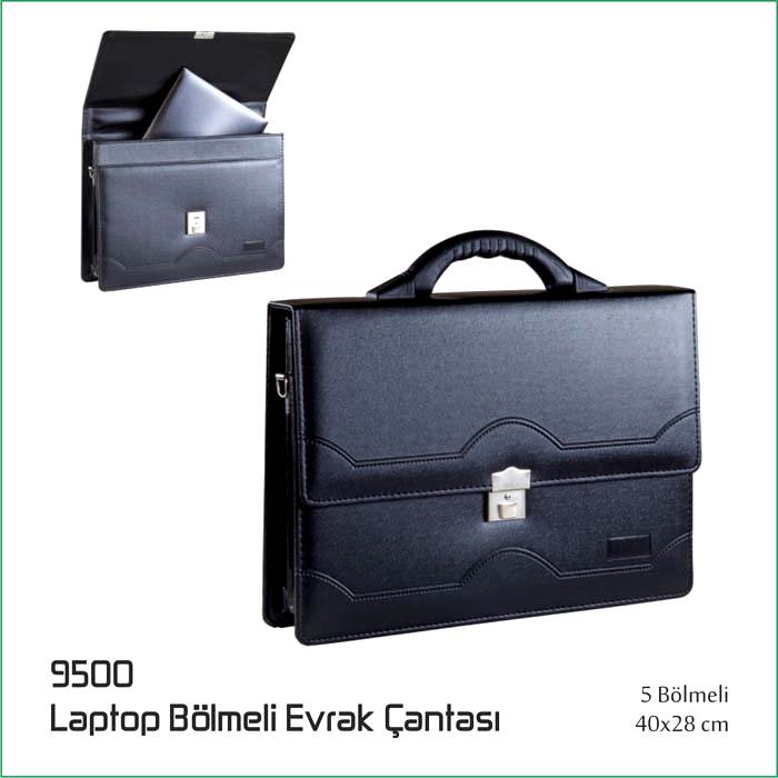 9500 Laptop Bölmeli Evrak Çantası